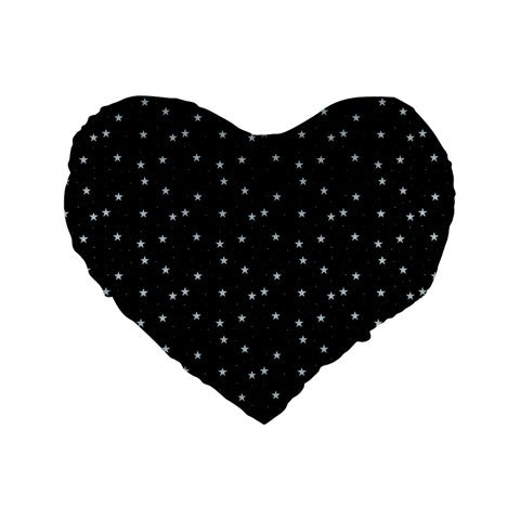 Clear Night Star Standard 16" Premium Flano Heart Shape Cushion