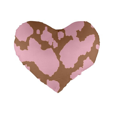 irl cowboi print Neapolitan Standard 16" Premium Flano Heart Shape Cushion