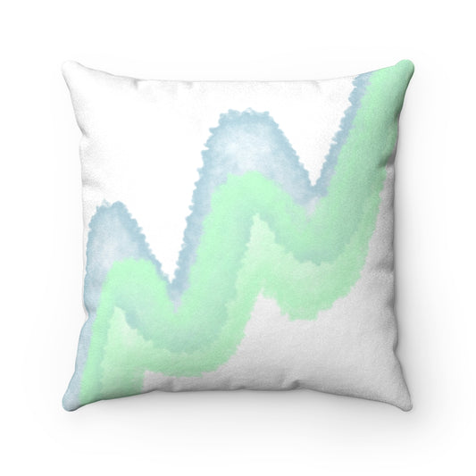 newport beach stripe Faux Suede Square Pillow