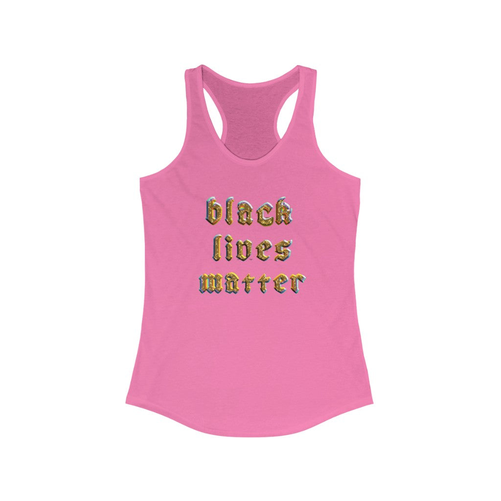 Black Lives Matter Metallic Racerback Tank