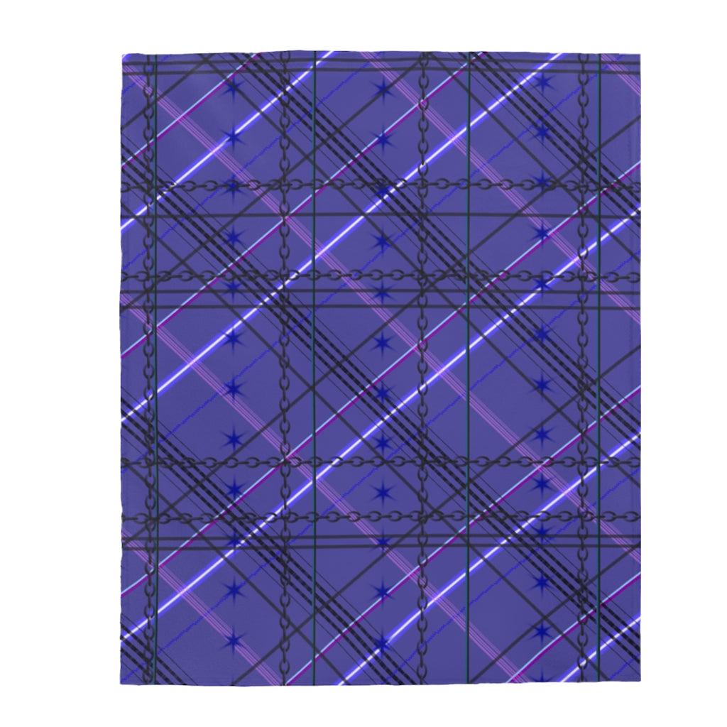 purple plaid Velveteen Plush Blanket