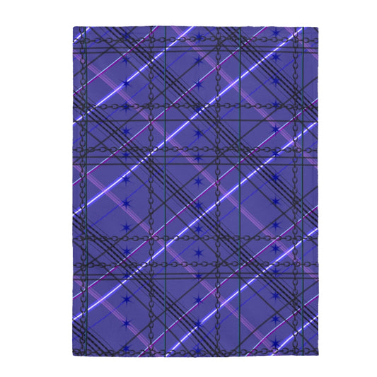 purple plaid Velveteen Plush Blanket
