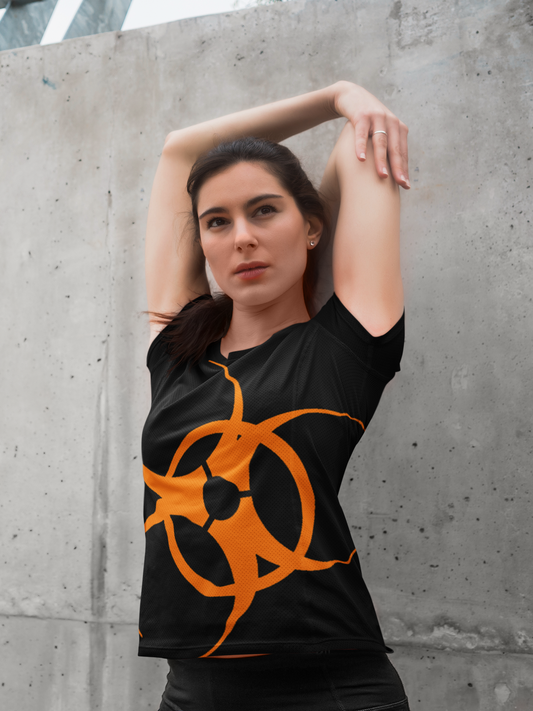 Orange bio-hazard symbol Cotton Tee