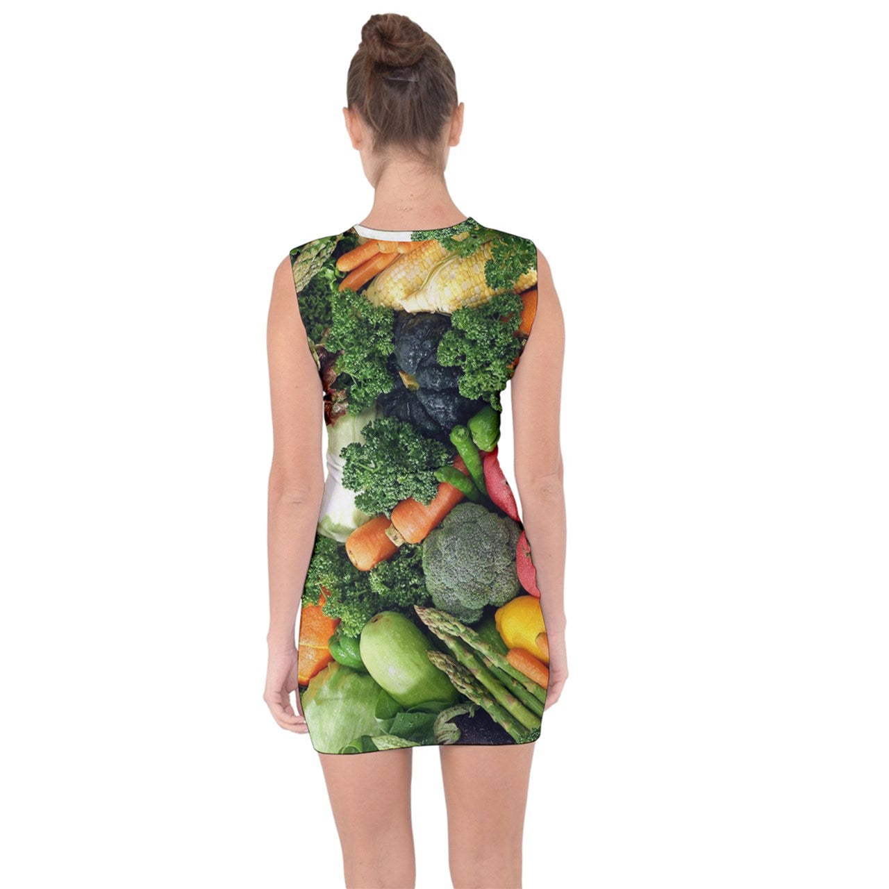 Veggie Sticks Lace Up Bodycon Dress