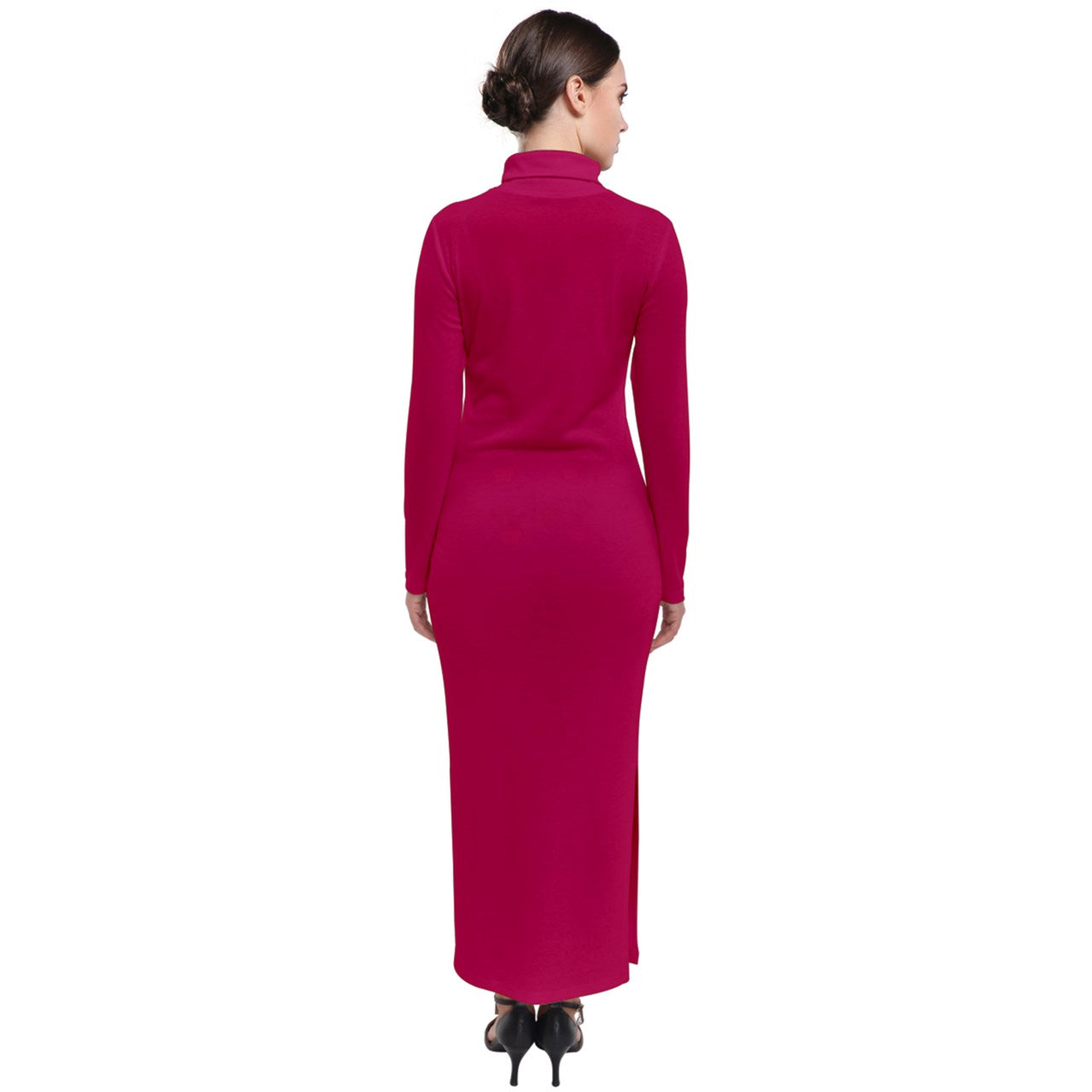 colorblock lovehearts Turtleneck Maxi
