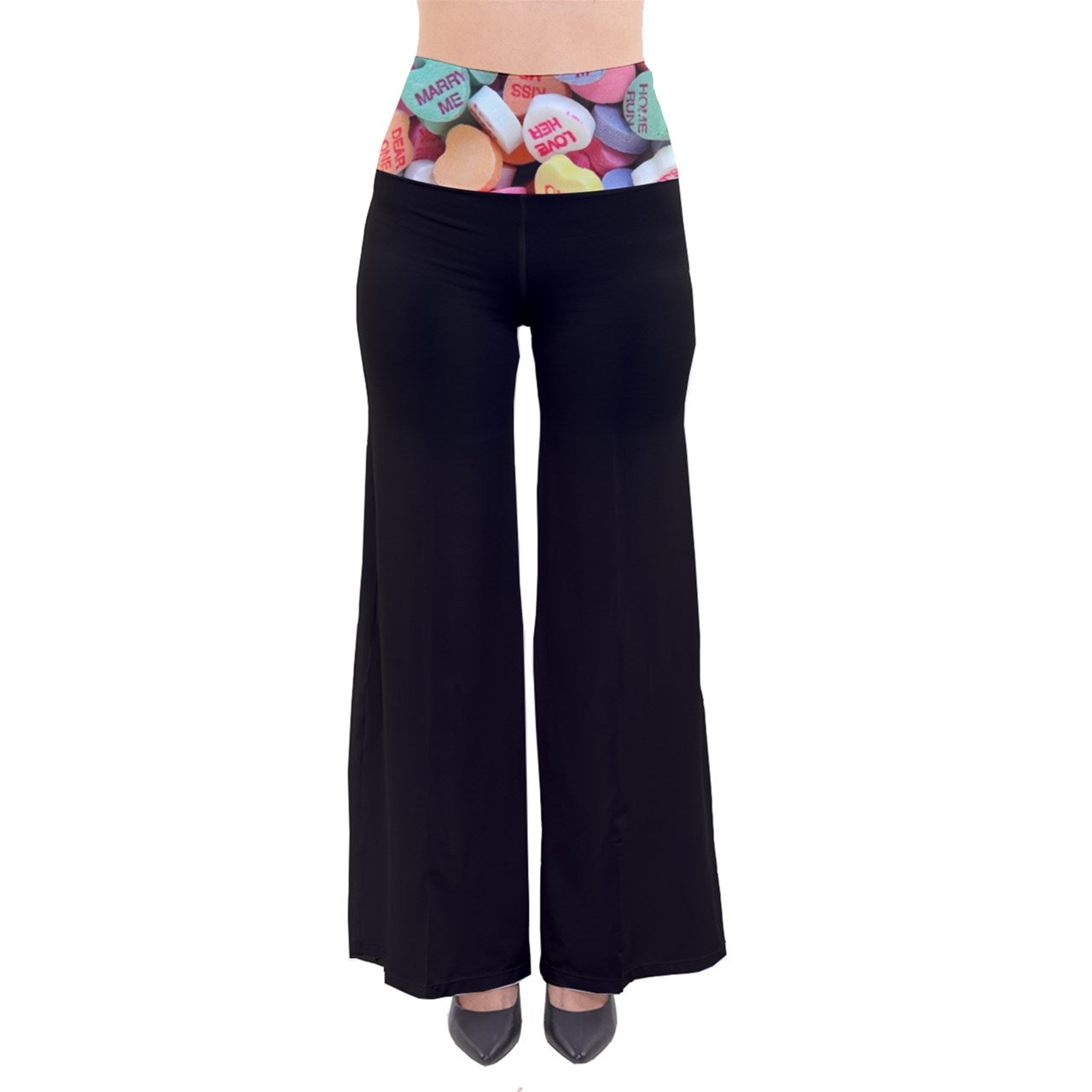 Conversation Hearts Foldover Yoga Pants