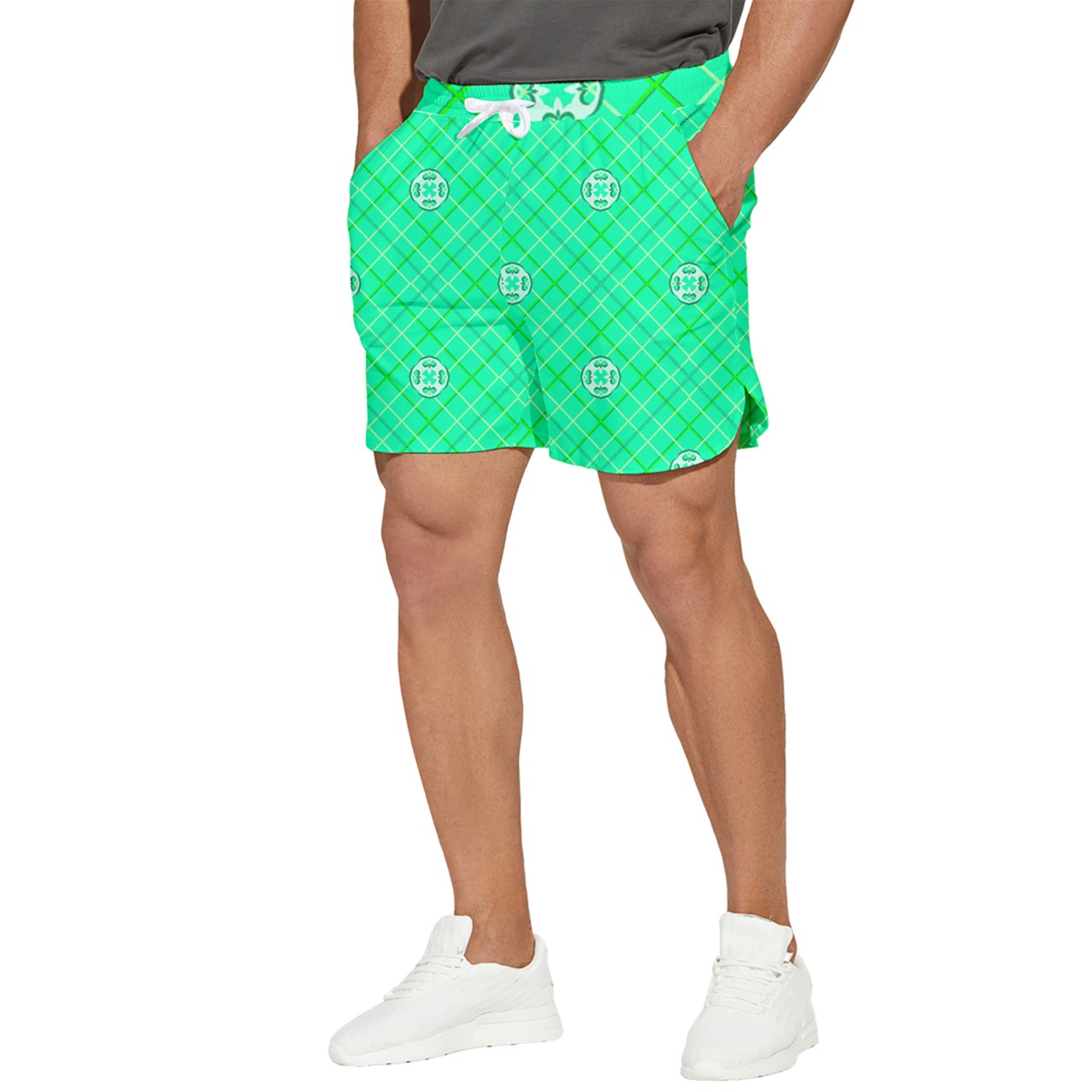 Complex Seafoam Argyll Runner Shorts