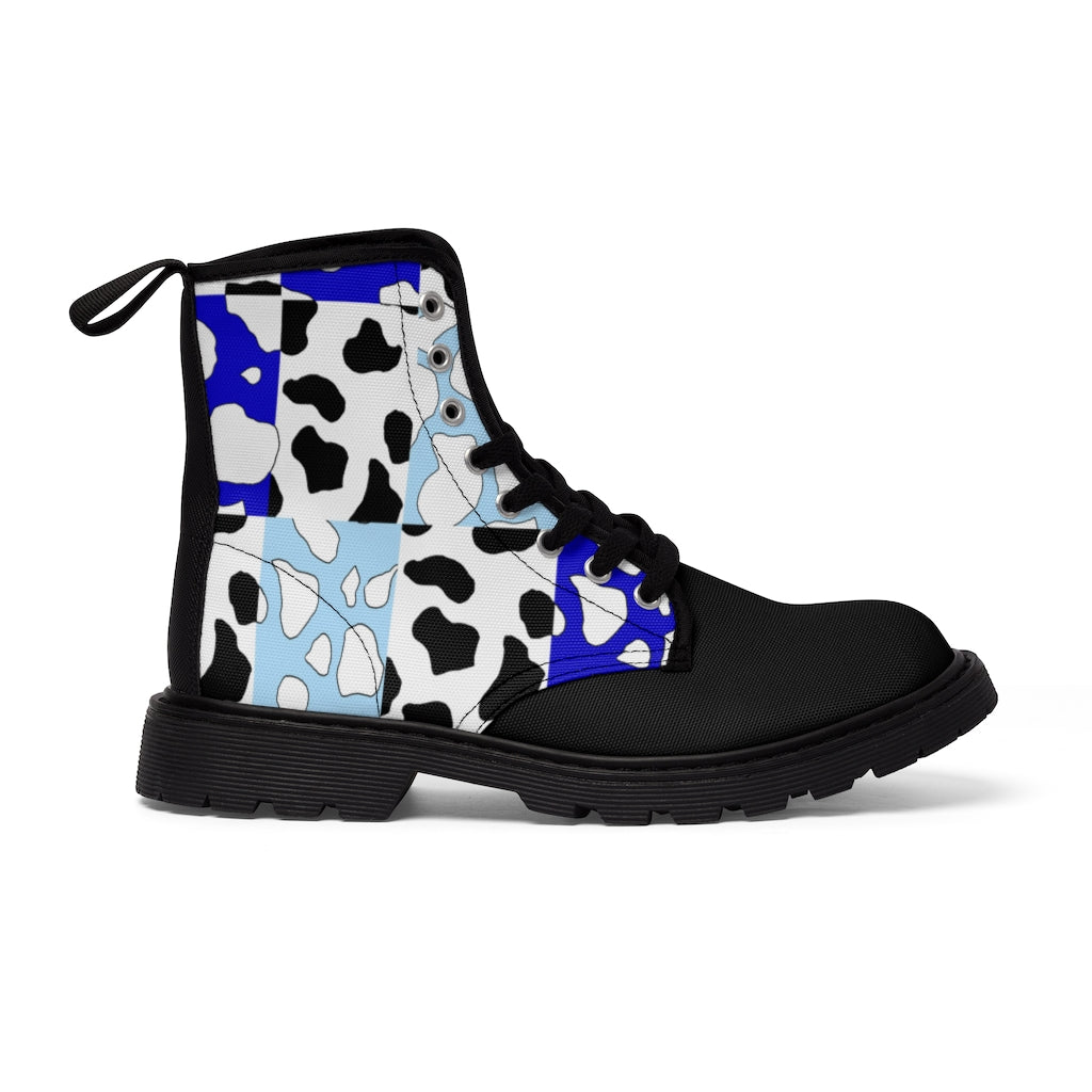 Cowboi Blue Large Sized Canvas Boots