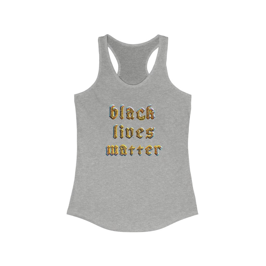 Black Lives Matter Metallic Racerback Tank
