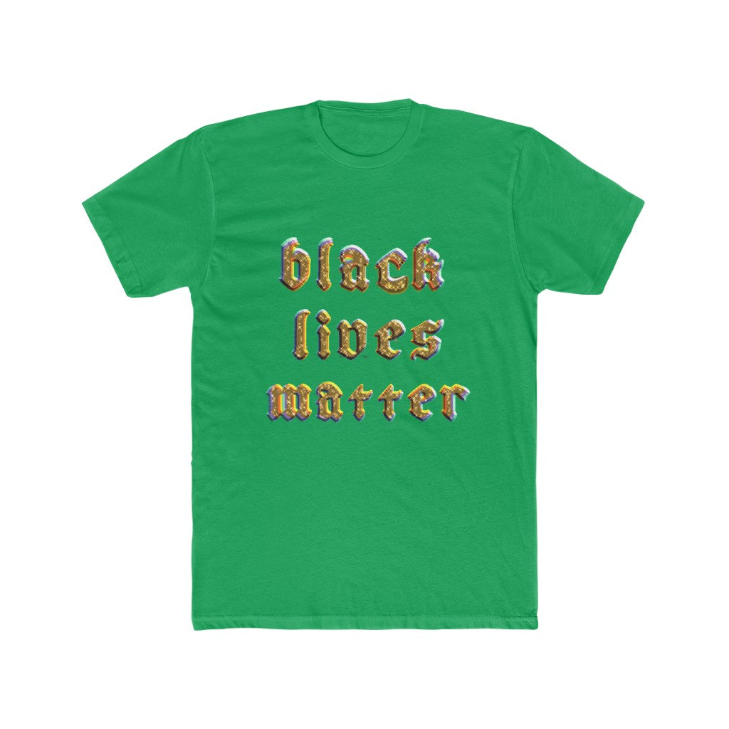 Black Lives Matter Gold Cotton Crew Tee