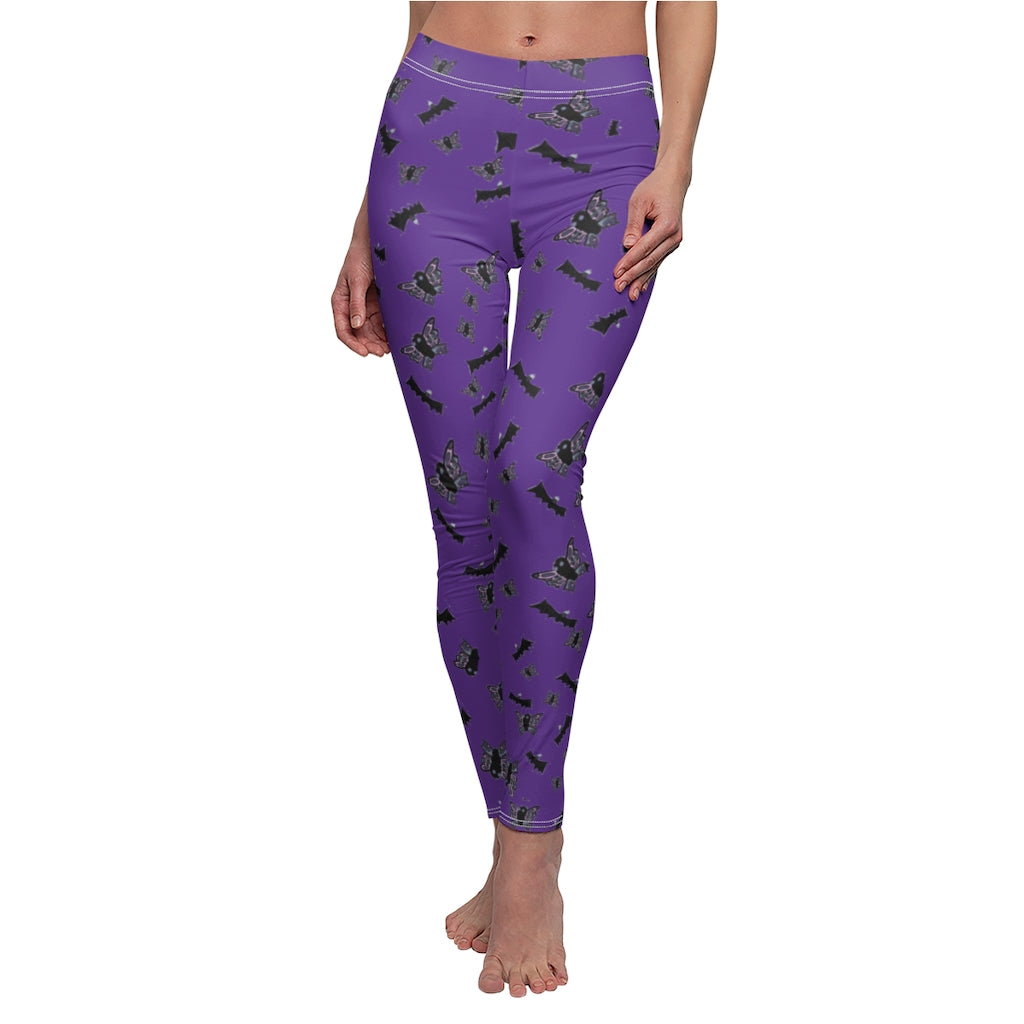 Purple Butterflies and Bats Leggings