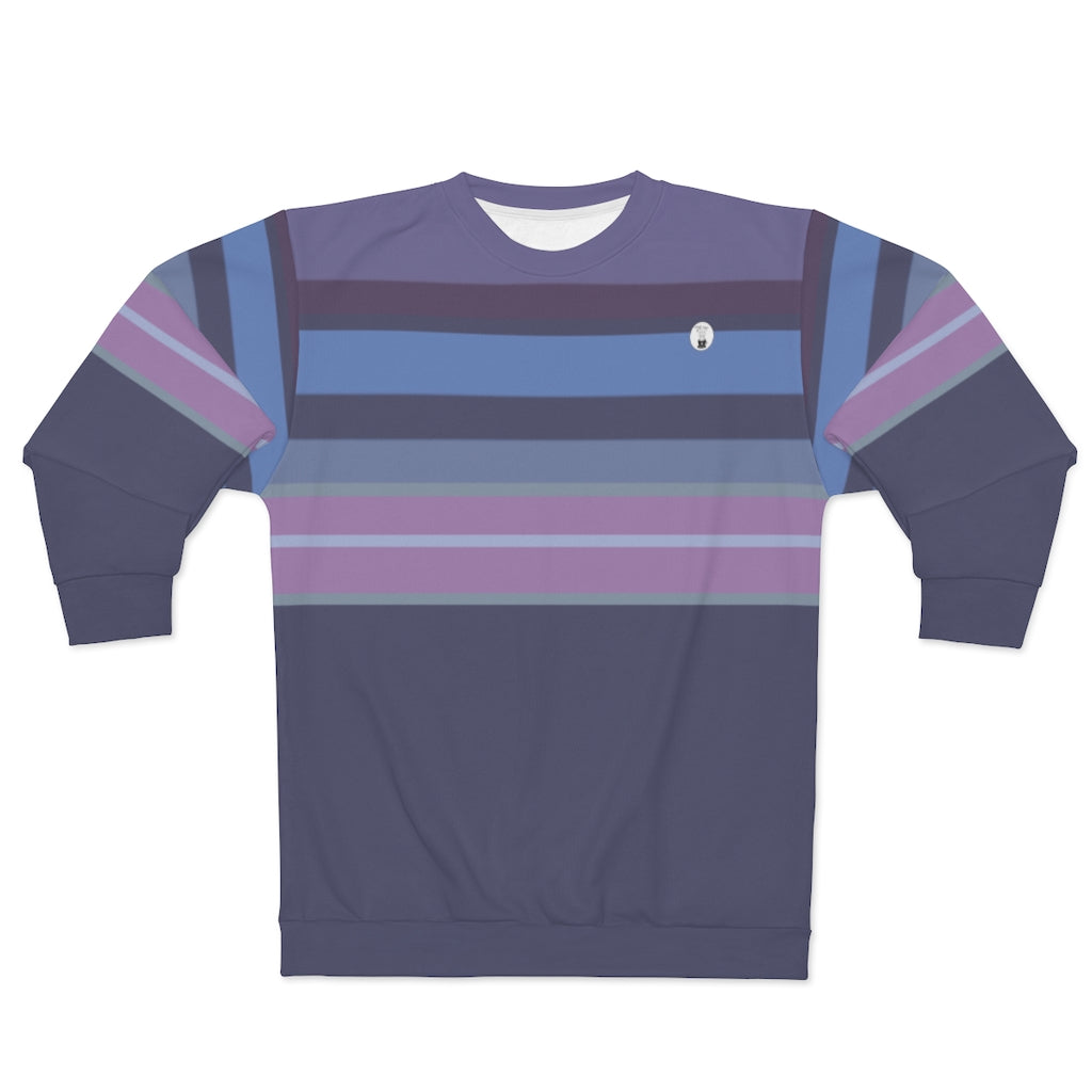 blue indigo striped Unisex Sweatshirt