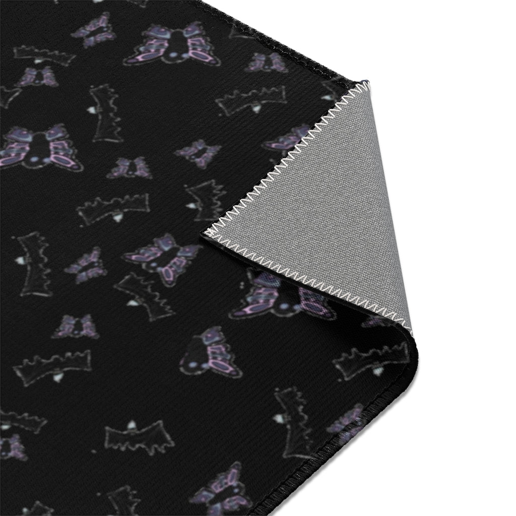 butterflies and bats Area Rug