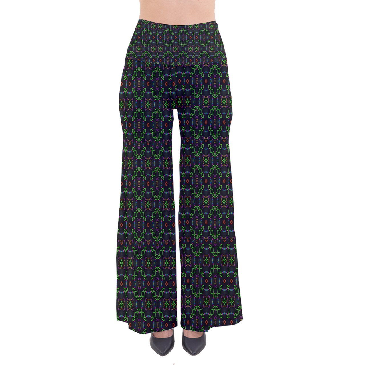 Green Link Purple So Vintage Palazzo Pants