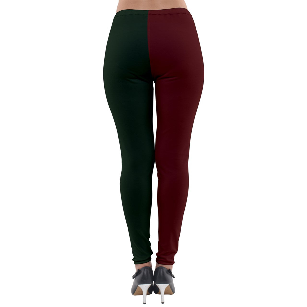 Red Green split Lightweight Velour Leggings