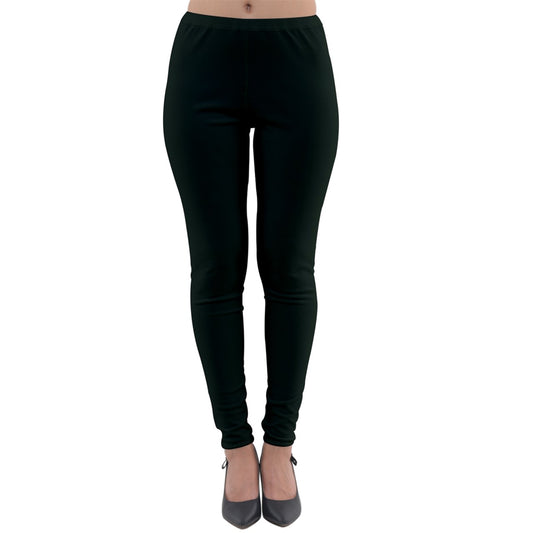 green Lightweight Velour Leggings