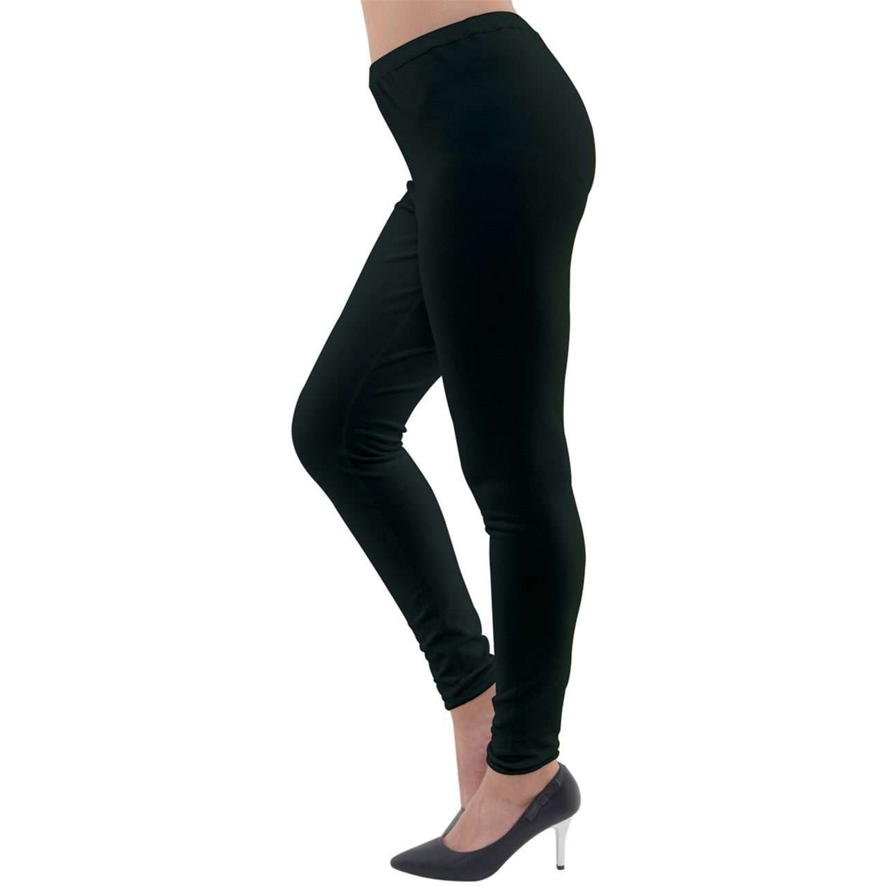 green Lightweight Velour Leggings