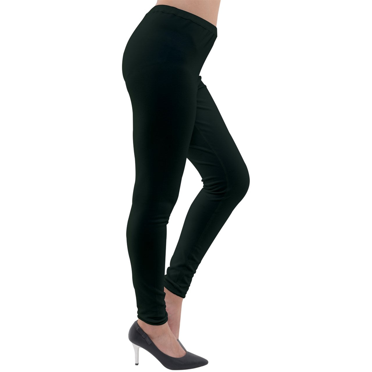 green Lightweight Velour Leggings
