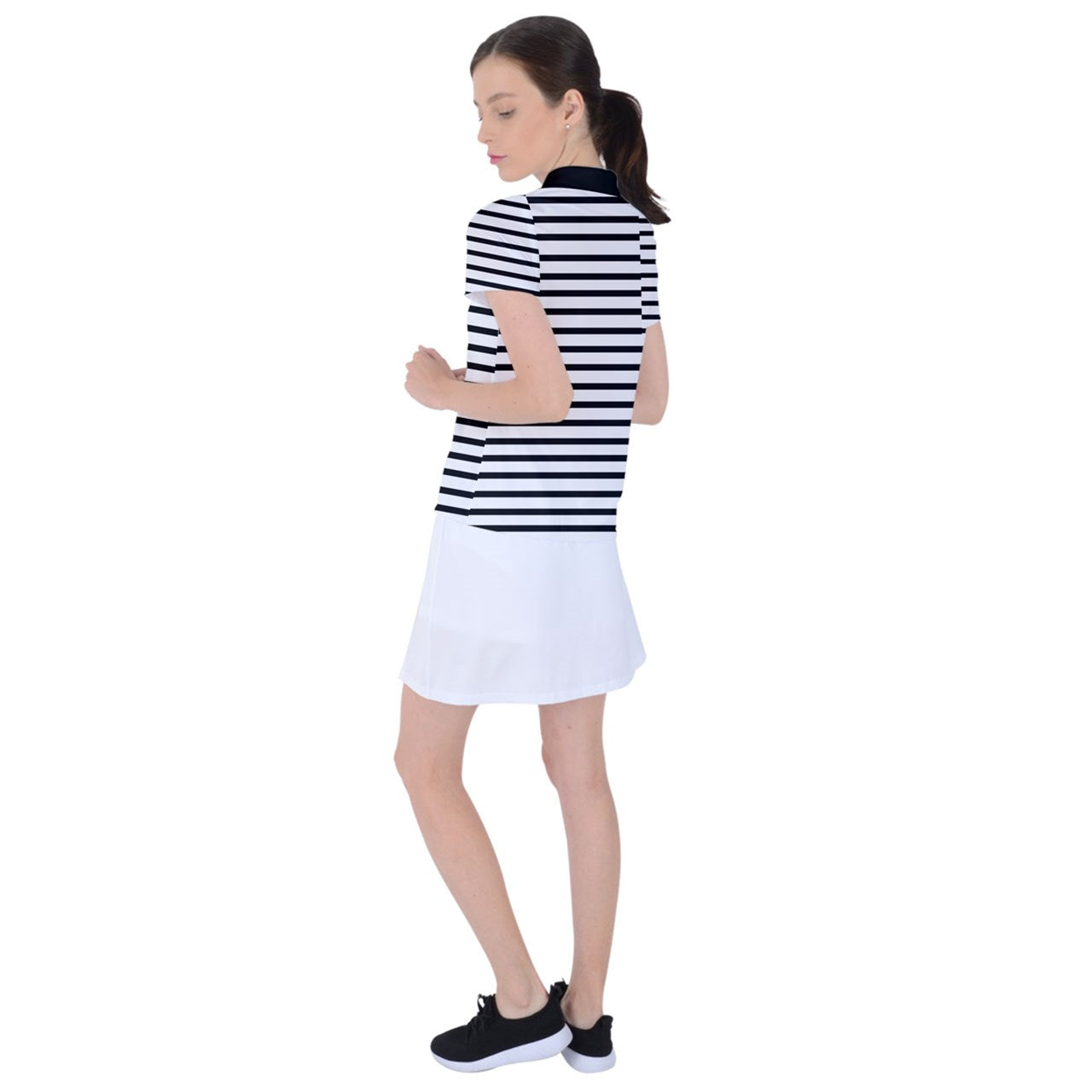 white stripes Polo Tee