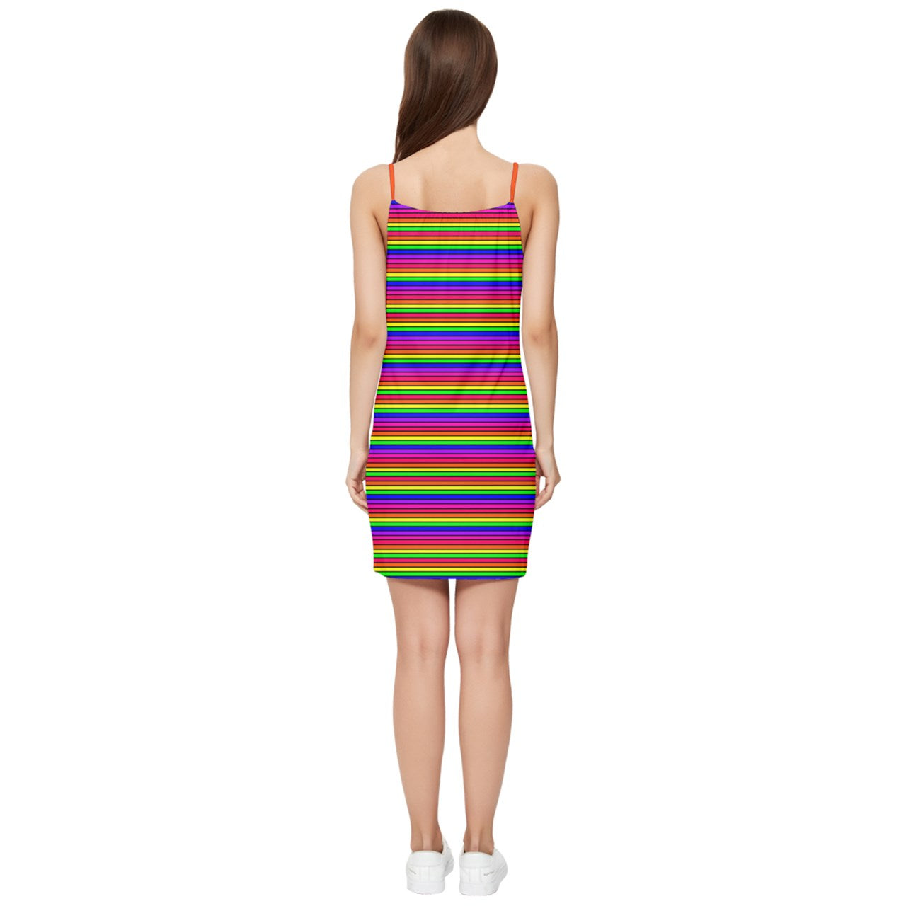 rainbow stripe Summer Tie Front Dress