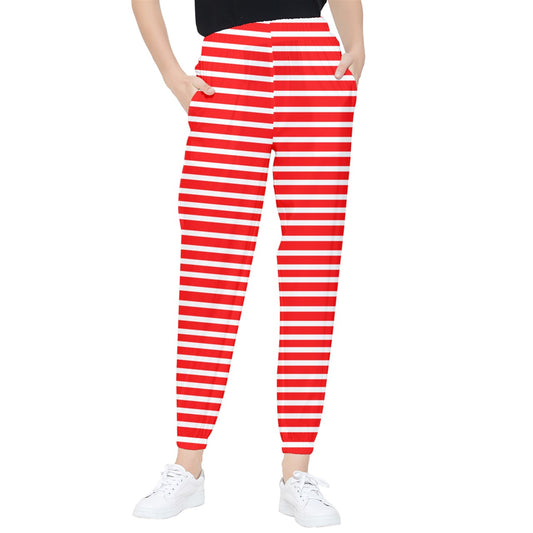 red beach stripe tall Tapered Pants