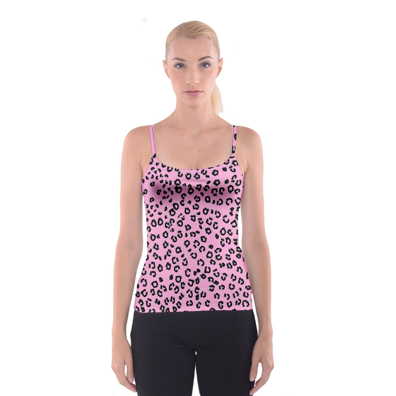 pink cheetah Spaghetti Strap Top