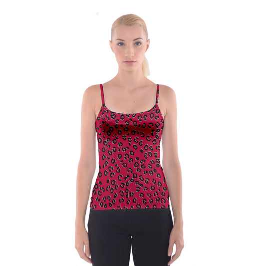 Red Cheetah Spaghetti Strap Top