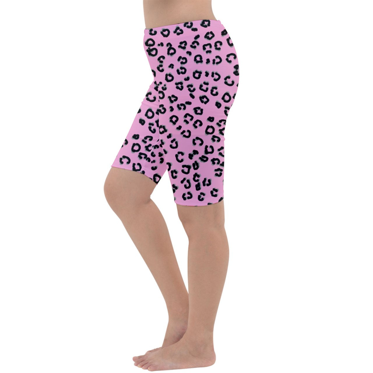 pink cheetah Cropped Leggings