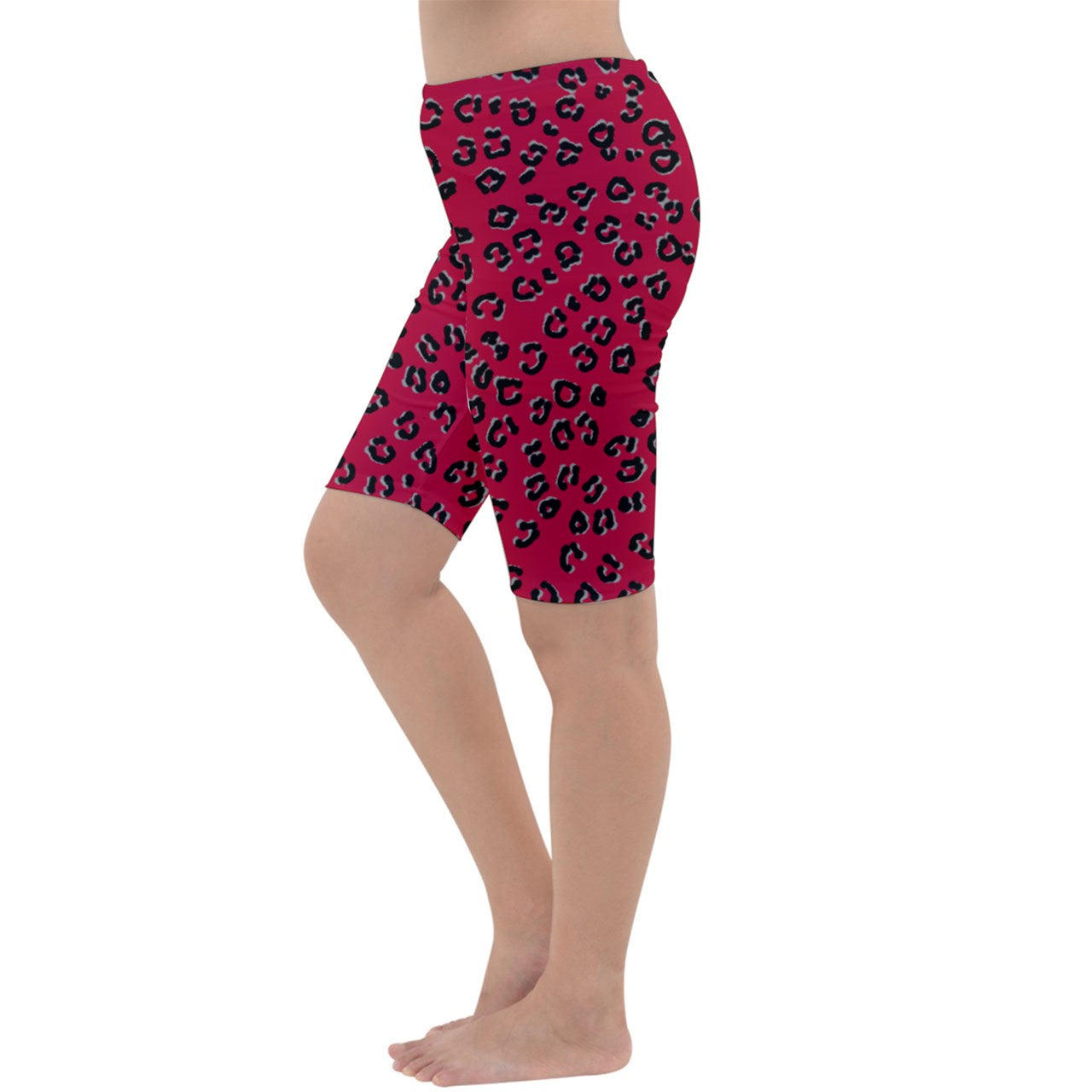 Red Cheetah Cropped Leggings