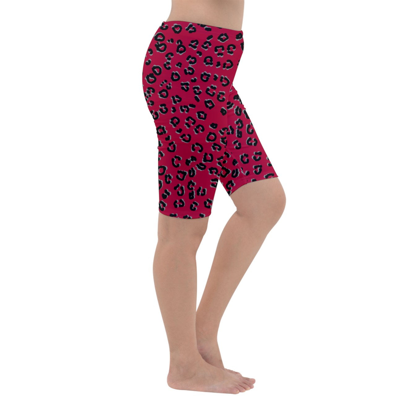 Red Cheetah Cropped Leggings