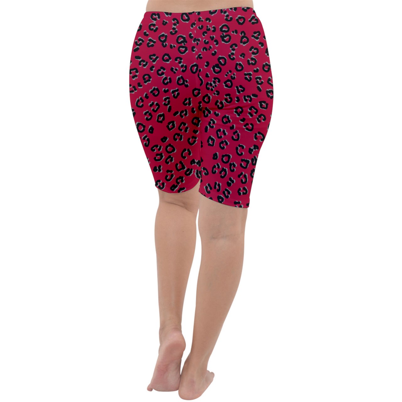 Red Cheetah Cropped Leggings
