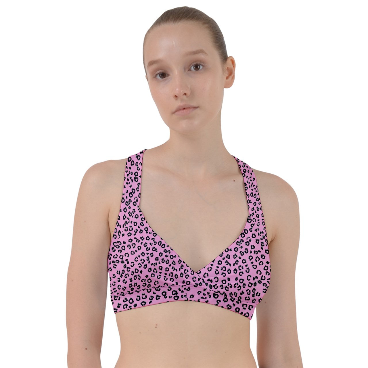 pink cheetah Sweetheart Sports Bra
