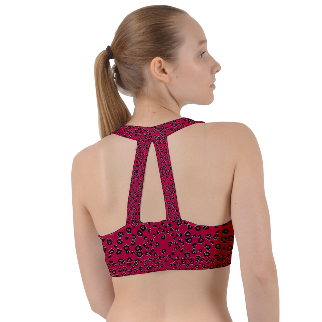 Red Cheetah Sweetheart Sports Bra
