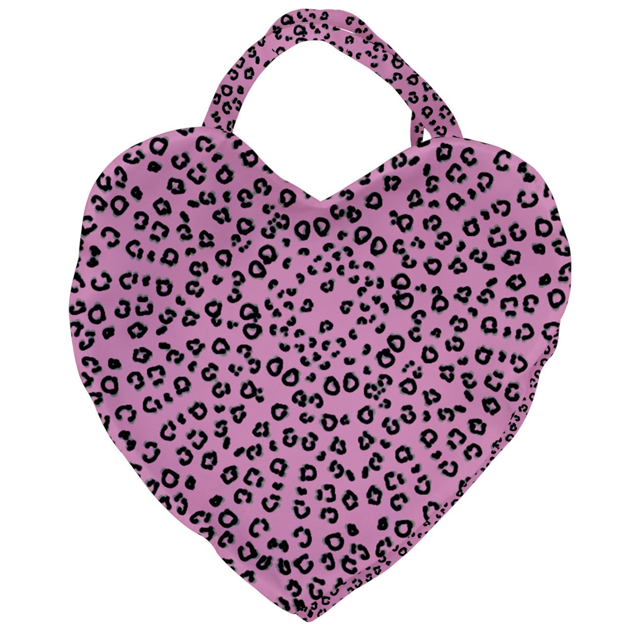 pink cheetah Giant Heart Shaped Tote