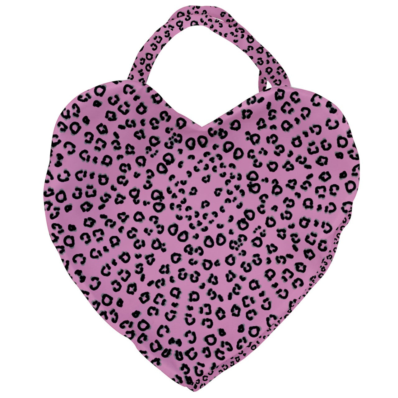 pink cheetah Giant Heart Shaped Tote
