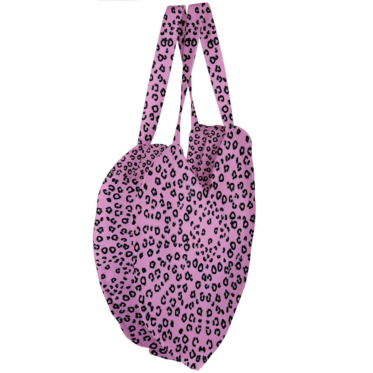 pink cheetah Giant Heart Shaped Tote