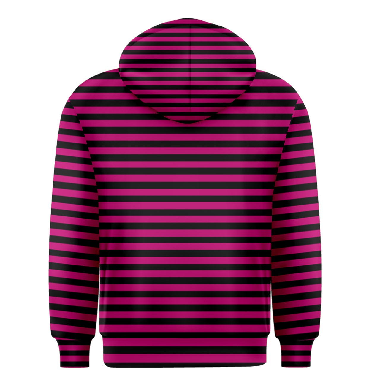 sweet magenta stripe Zipper Hoodie