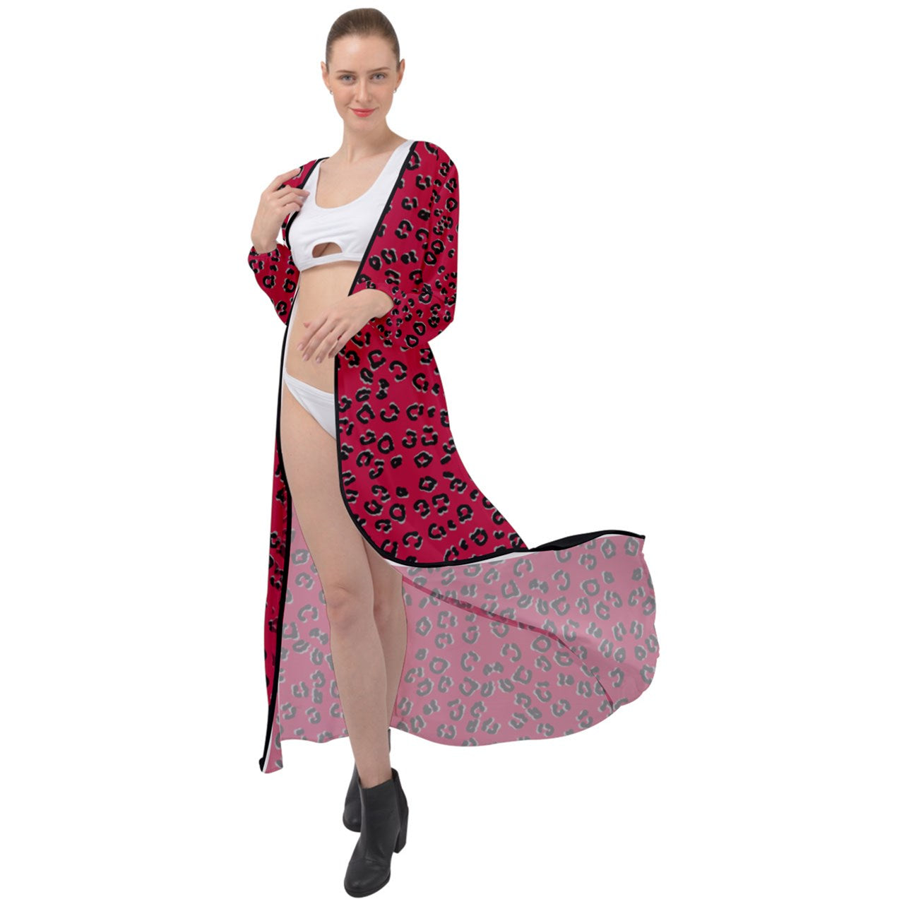 Red Cheetah Beach Robe
