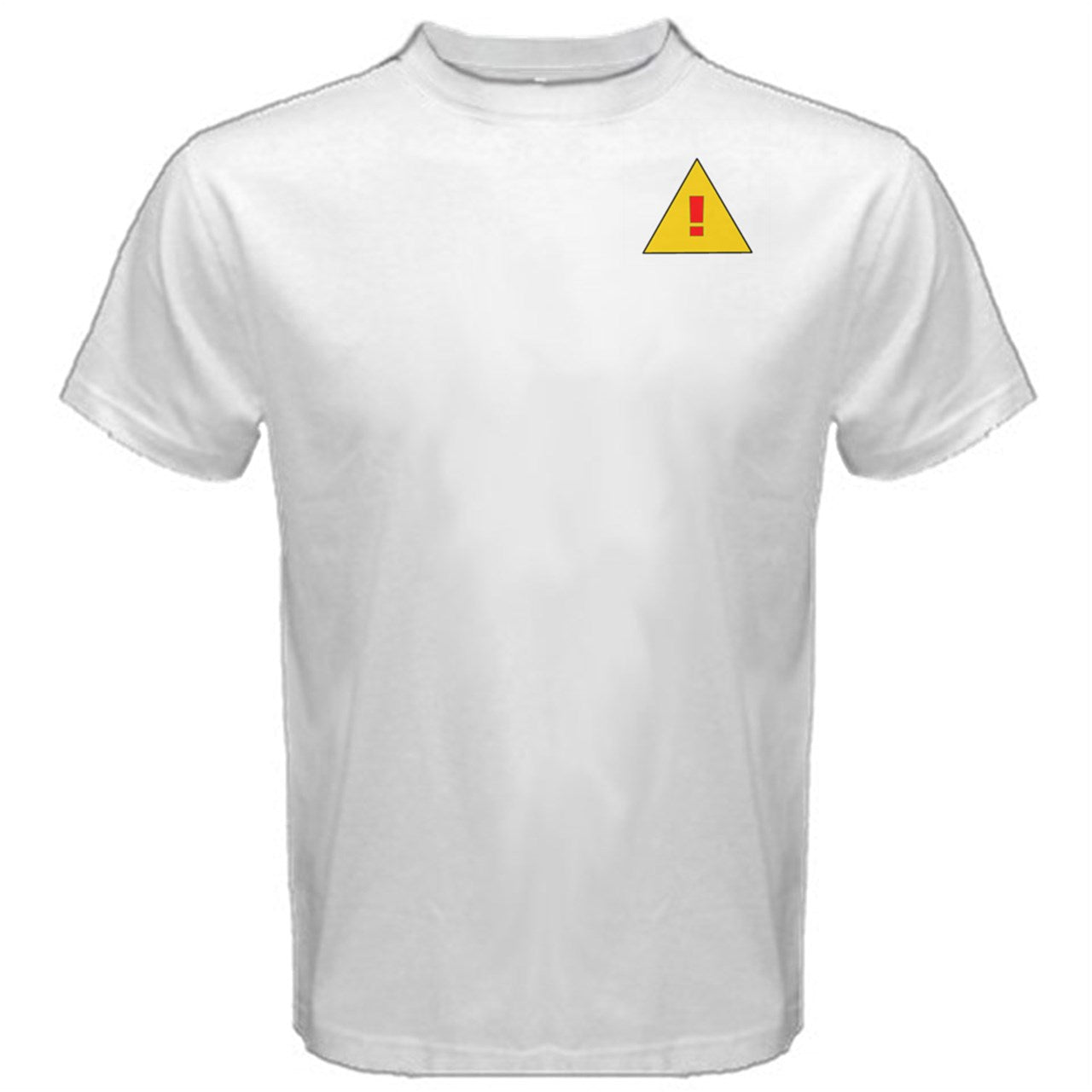 White caution Cotton Tee