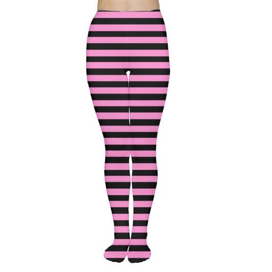 Anti-capitalism Pink Stripes Tights