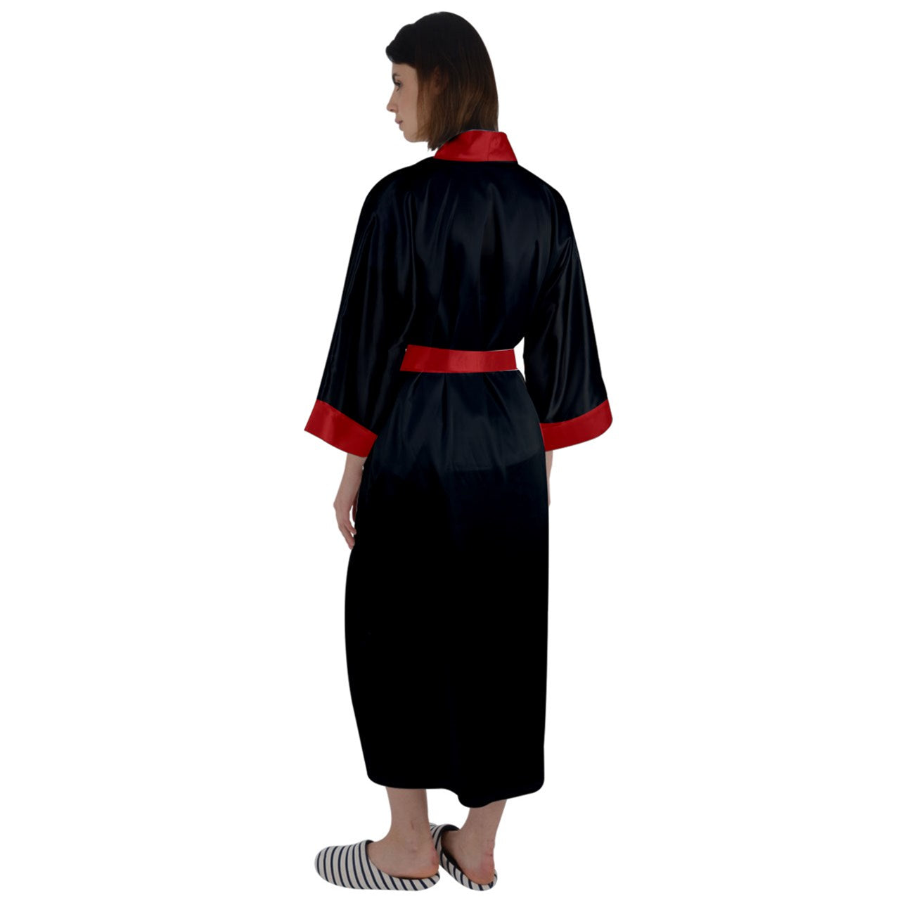 Red Strap Satin Robe