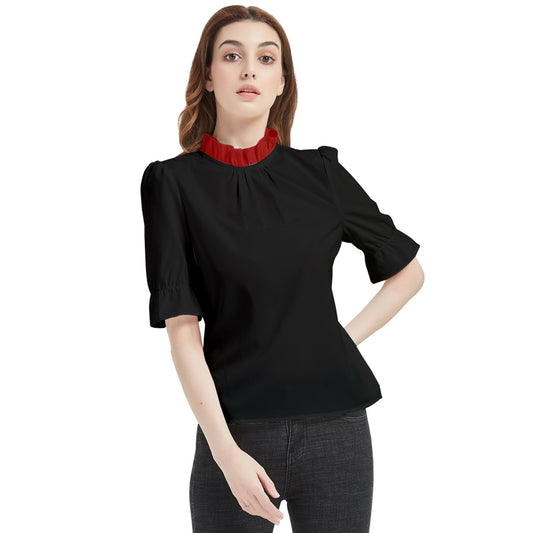 Apple Frill Neck Blouse