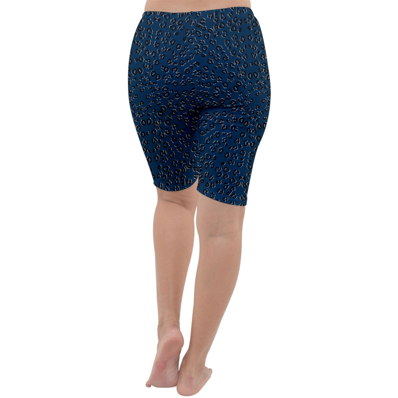 navy cheetah Cropped Leggings