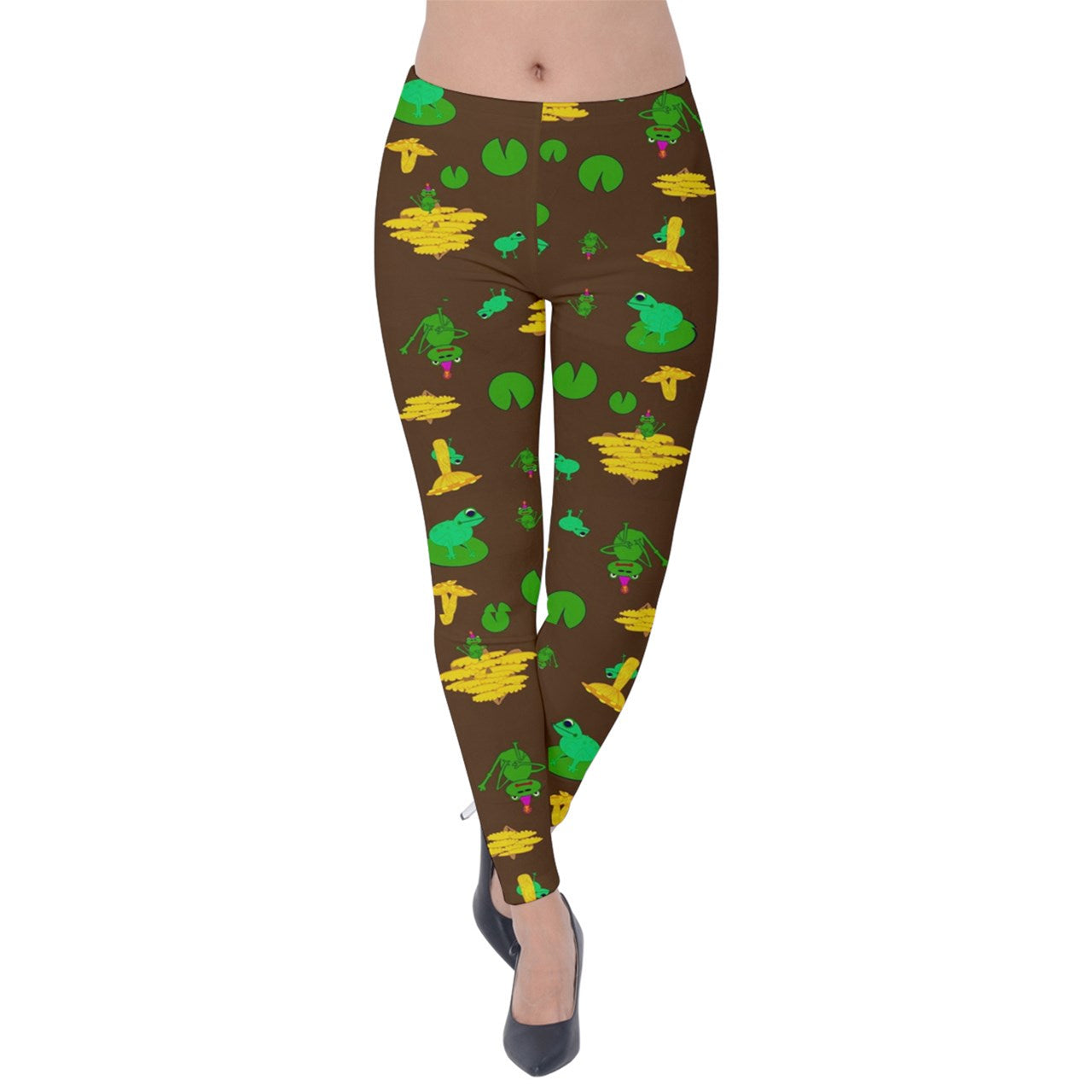 Mushroom Frog Velvet Leggings