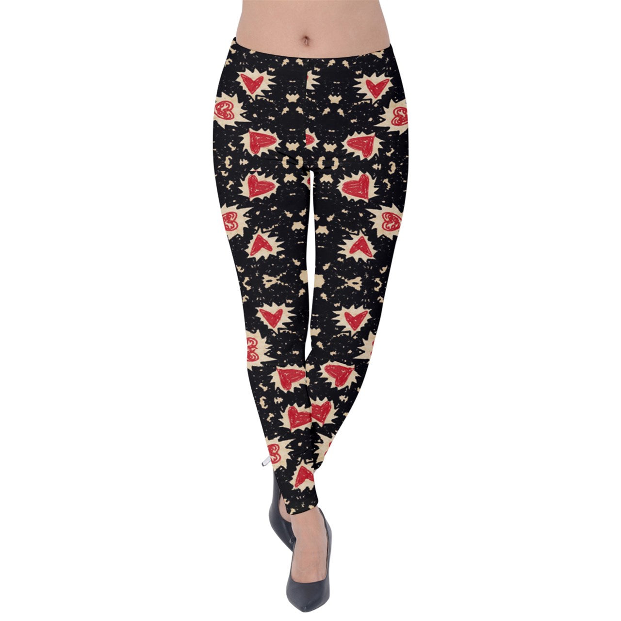 Paper Hearts Velvet Leggings