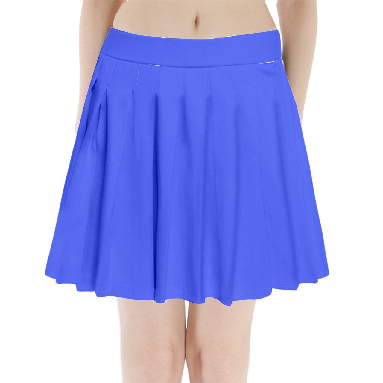Hot Blue Pleated Mini Skirt
