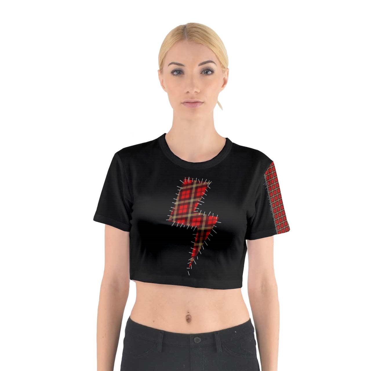 Club X Lightning Bolt Cotton Crop Top