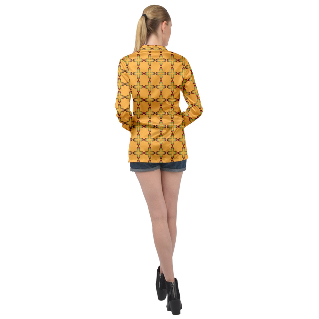 Easy On The Eyes Long Sleeve Satin Shirt