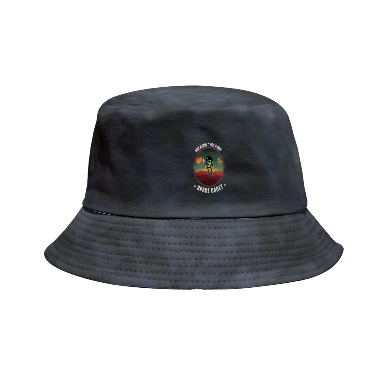 Smokey Blue Tie Dye Space Cadet - Clear Night Star - Reversible Bucket Hat