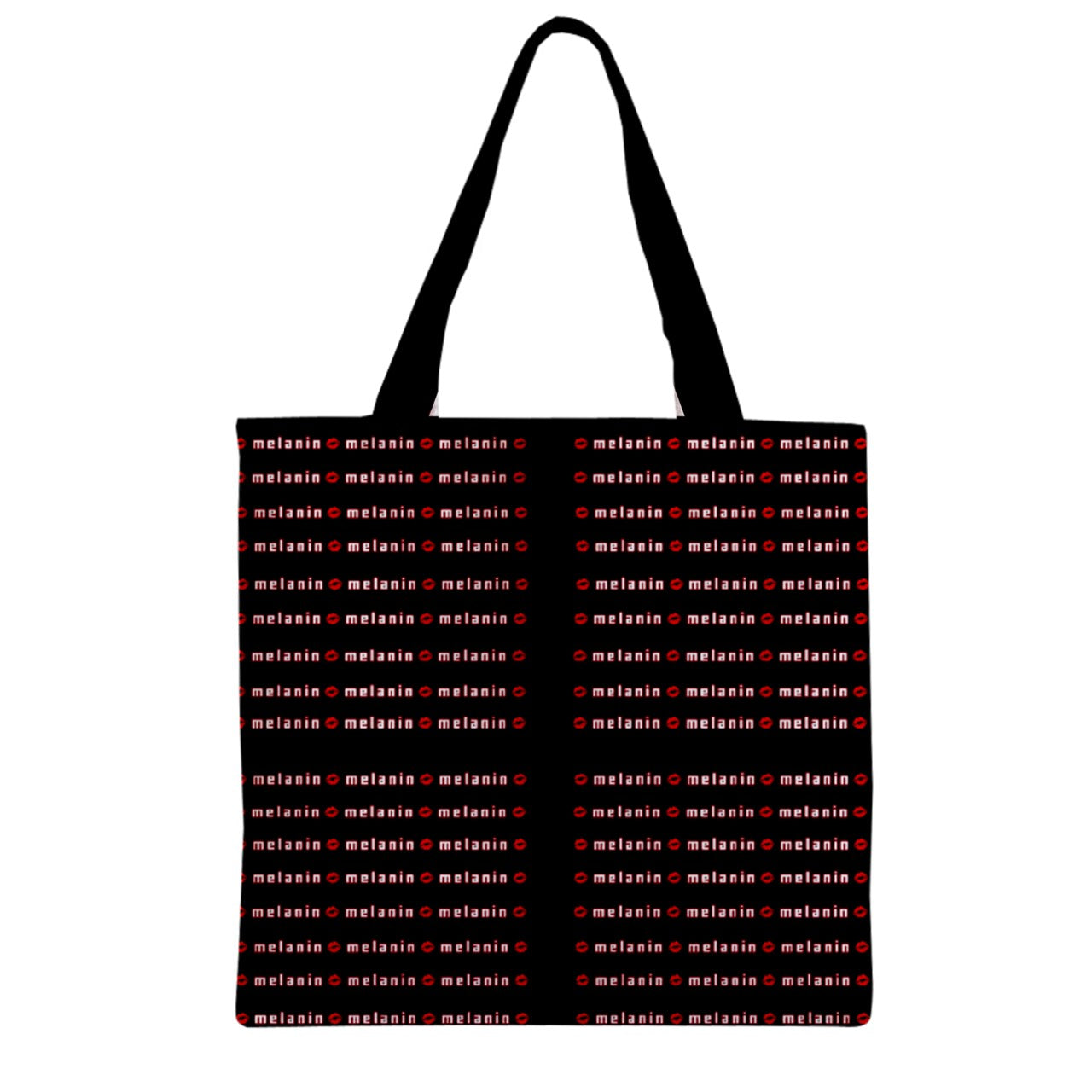 Melanin?? tile Zipper Grocery Tote Bag